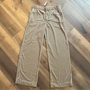Gap Tan Beige Velvet Dress Pants Wide Leg Womens Size 10 NWT Work Office Spring